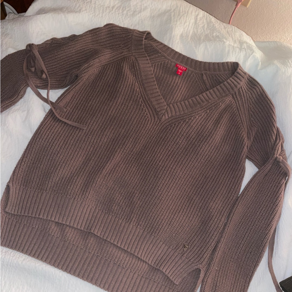 3 for $20!!! Guess tie-sleeve sweater